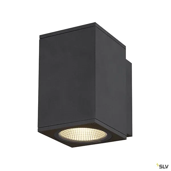 Applique extérieure SQUARE, carré, anthracite avec LED intégrée, 35W, 3000K/4000K, IP65 - Taille M SLV Quantité Limitée
