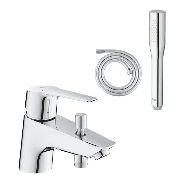 Commande En Gros Pack mitigeur mécanique bain douche Start Quickfix + Douchette 1 jet Vitalio Get Stick et flexible GROHE