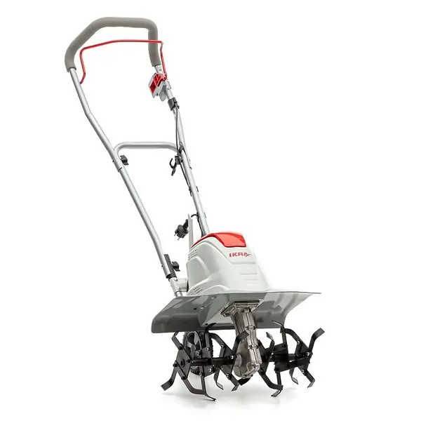 Haute Qualité Motobineuse électrique 1500W Largeur de travail 17-45cm 6 fraises - Profondeur de travail 23cm - Préparation sol jardin IKRA