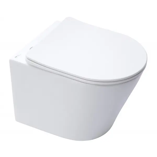 Haute Qualité Swiss Aqua Technologies Infinitio WC suspendu sans bride fixations invisibles, Abattant frein de chute, Blanc mat SATINF010RREXPWM