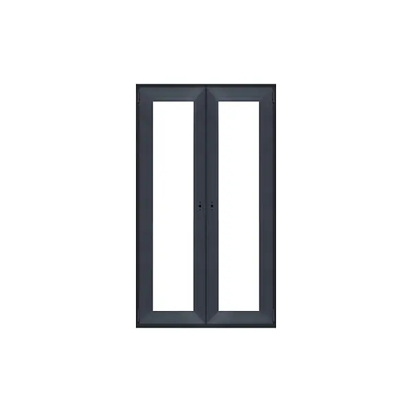 Retour Gratuit Fenêtre 2 vantaux PVC - Anthracite - H.145xL.80cm QUADROFORM
