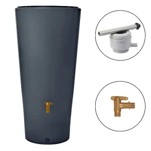 Achat Immédiat Kit réservoir d‘eau de pluie 2en1 Vaso - Graphite - 220 L GARANTIA
