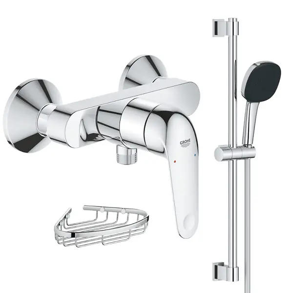 Pack douche mécanique Swift 2023 avec ensemble de douhe Vitalio Comfort 110 et panier porte-savon GROHE Produit De Marque