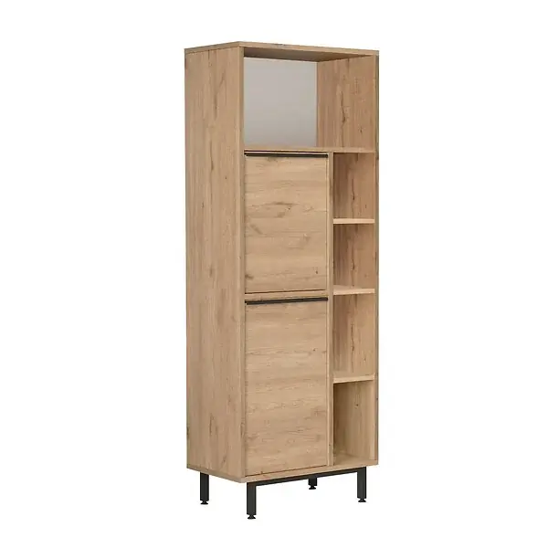 Vente Flash Meuble de salle de bain en bois "ON10C" - 60 x 46 x 161 cm - Marron HABITAT ET JARDIN