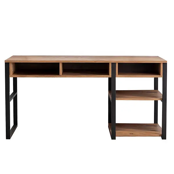 Bureau en bois "Emro" - 150 x 58 x 75 cm - Noyer Noir HABITAT ET JARDIN Solde
