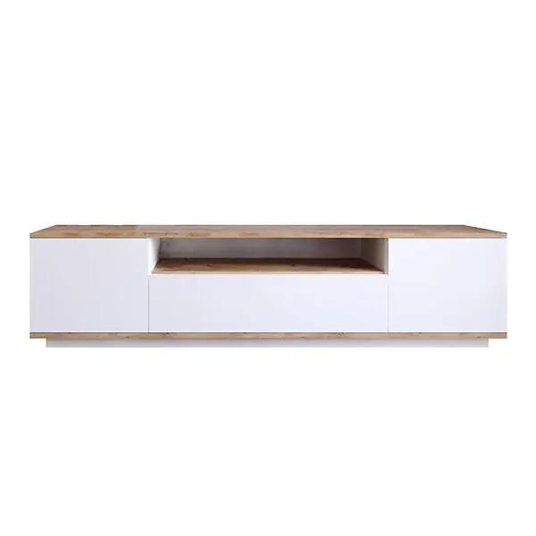 Paiement Sécurisé Meuble TV en bois "FR7" - 180 x 44 x 44 cm - Pin atlantiqueBlanc HABITAT ET JARDIN