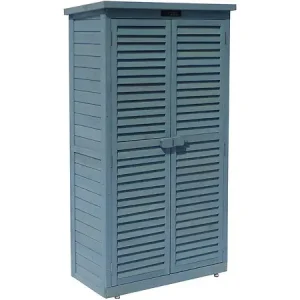 Acheter Direct Armoire de jardin "Space" - 87 x 46.5 x 160 cm - Bleu ciel HABITAT ET JARDIN