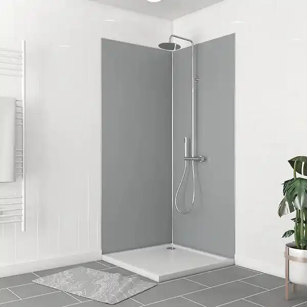Meilleur Prix Pack 2 Panneaux muraux Silver 90x210cm avec Profilés Chrome - WALL‘IT AURLANE