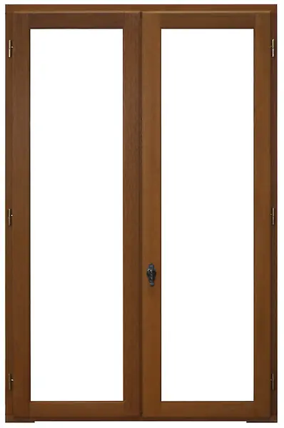 Retour Gratuit Fenêtre bois 2 vantaux double vitrage - Marron - 145x90cm TOTEM