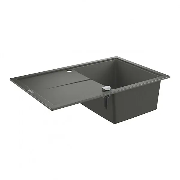 Dernier Modèle Grohe K400 Evier en quartz composite avec égouttoir réversible 780x500 mm, gris granite (G31639AT0-G)
