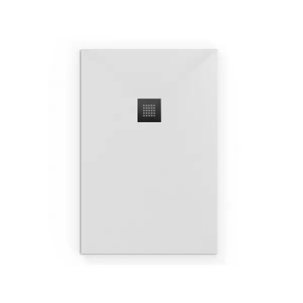 Alek Receveur de douche rectangulaire 100x90 cm avec siphon, en marbre coulé, Blanc (SATALEK10090B-S) SWISS AQUA TECHNOLOGIES Offre Exclusive