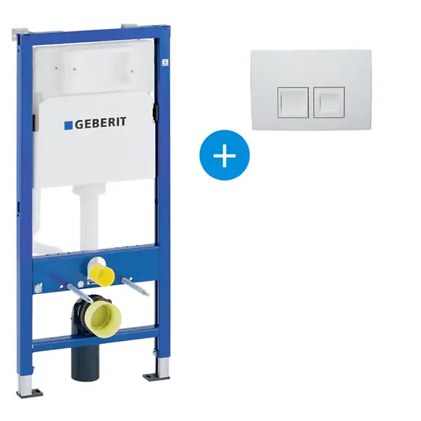Pack Geberit DuoFix 100 + Plaque de Commande Delta 51 Blanche (SETUP100-PRO2) Retour Gratuit