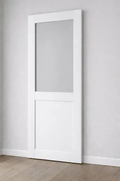 Porte Coulissante Atelier Blanc H204 x L73 cm sans meneau GD MENUISERIES Acheter Direct