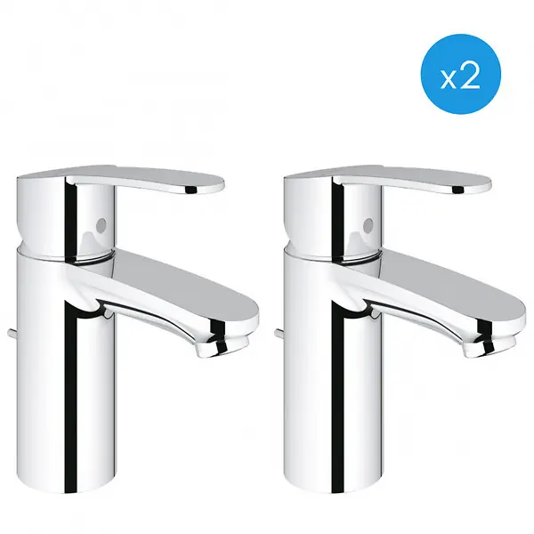 Grohe Eurostyle Cosmopolitan - Lot de 2 mitigeurs lavabo (3355220E-DUO) Seulement Aujourd'hui