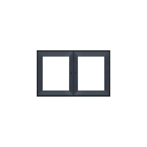 Commander Vite Fenêtre PVC 2 vantaux oscillo-battante - Anthracite - 75x120 QUADROFORM