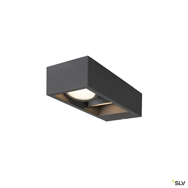 Prix Cassé Applique extérieure ESKINA FRAME, double, anthracite, LED, 27W, 3000/4000K, IP65, interrupteur CCT SLV