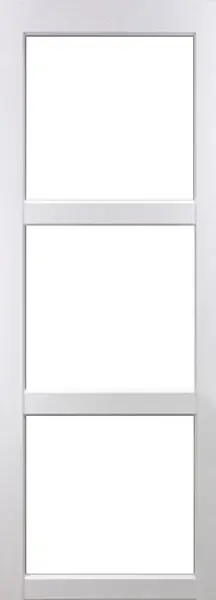 Vente Directe Porte Coulissante Kenya blanc Vitrage transparent H204 x L83 cm GD MENUISERIES