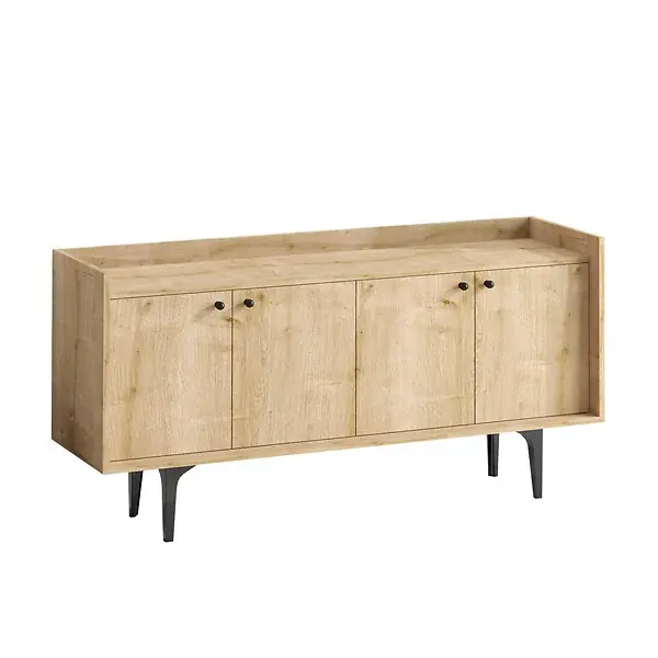 Buffet en bois "Navi" - 150 x 40 x 80 cm - Beige HABITAT ET JARDIN Dernière Chance