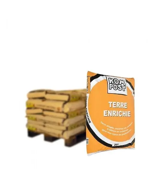 Mélange de terre végétale enrichie RACINE pour bacs et jardinières, 10 sacs 20 litres - PRO95-10x20 Nouvelle Collection