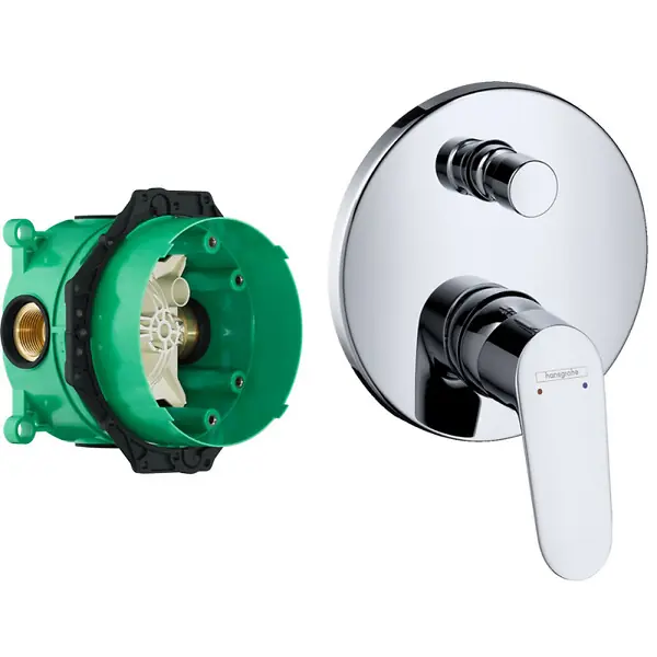 Façade Focus pour mitigeur bain douche encastré Chromé avec corps encastré HANSGROHE Dernier Modèle