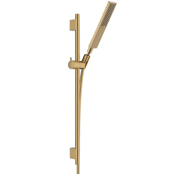 Ensemble barre de douche Unica S Puro + Flexible + Pommeau de douche Pulsify E Bronze Brossé HANSGROHE Nouveauté