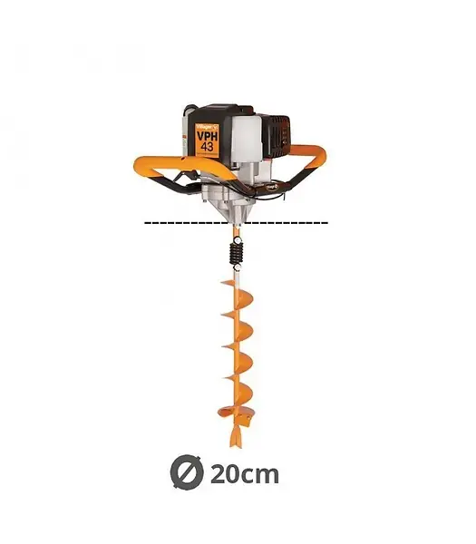 Populaire Tarière thermique 43cc 2 temps avce vrille 200mm Villager VPH 43