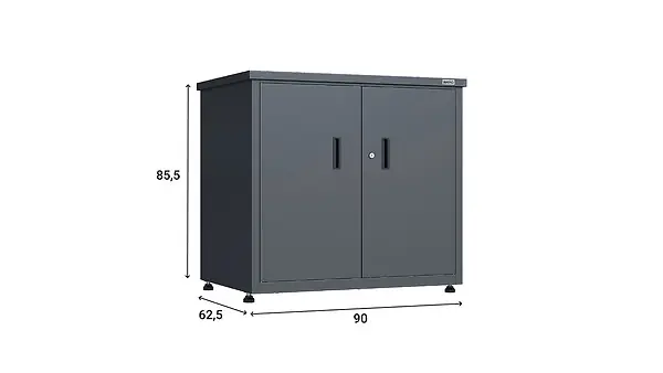 Armoire terrasse Métal GARY - Anthracite - L.90xH.84xP.62cm WEKA Populaire
