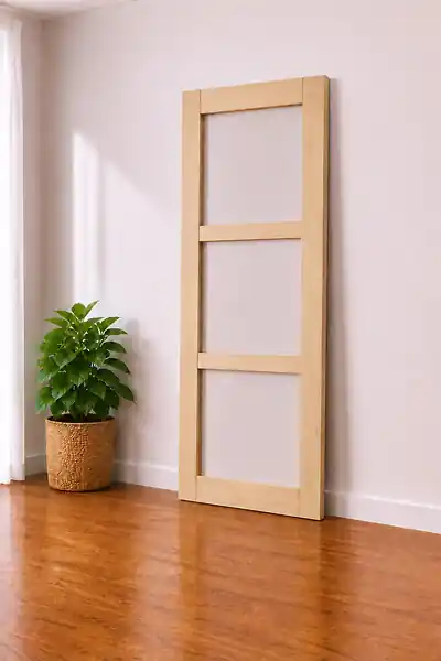 Prix Bas Porte Coulissante bois Ayous Vitrage transparent H204 x L73 cm GD MENUISERIES