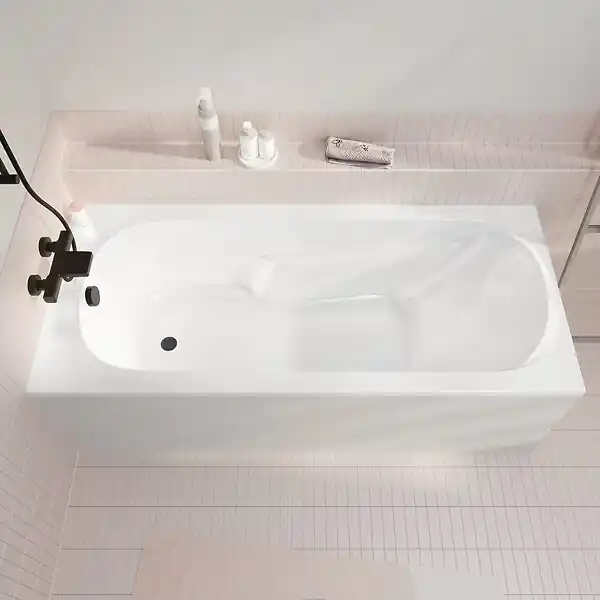 Baignoire rectangulaire 160x70x54cm - Acrylique et ABS Blanc - Dossier et accoudoirs intégrés ALLIBERT Affaire À Saisir