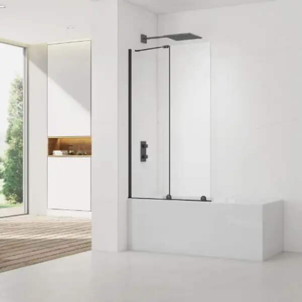 Livraison Express Swiss Aqua Technologies Walk-In Xmotion Pare baignoire 150x117,5 cm, noir (SATWIXMVZ150C)