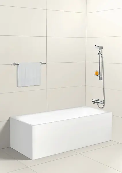 Satisfait Ou Remboursé Ecostat 1001 CL Pack Mitigeur Thermostatique bain/douche + Set de douche Crometta Vario avec porte-savon (13201000-Crometta2) HANSGROHE