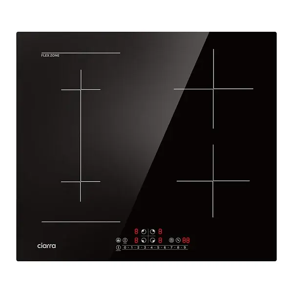 Table de cuisson à induction 4 Foyers 7200W Flexizone Commande Tactile Noir CD4BFBIH CIARRA Super Prix