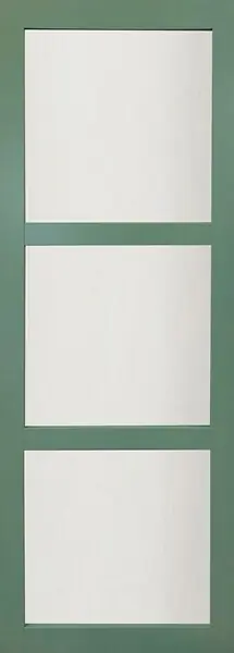 Marque Porte Coulissante Vert Sauge RAL 6021 Vitrée H204 x L73 cm GD MENUISERIES