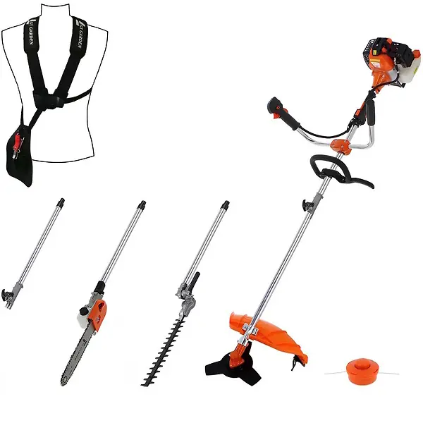 Nouvel Arrivage Multifonction thermique 4 en 1 avec guidon tronçonneuse - débroussailleuse - taille-haies et rallo GT GARDEN