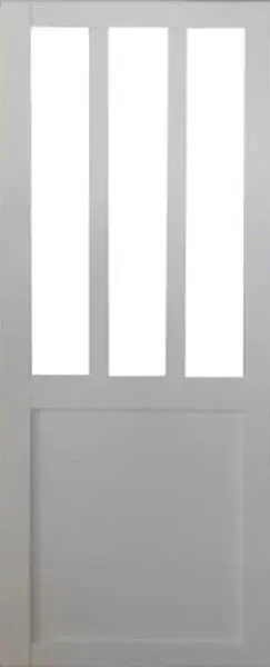 Vente Directe Porte Coulissante Atelier Blanc H204 x L83 cm GD MENUISERIES