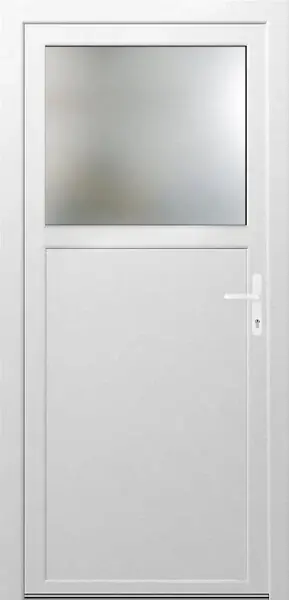 Porte de service PVC vitrée 1/3 - 208x86cm QUADROFORM Populaire