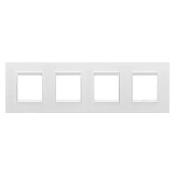Plaque LUX 8 modules horizontale en métal blanc satiné compatible ChoruSmart - GEWISS - GW16228XW Acheter En Ligne