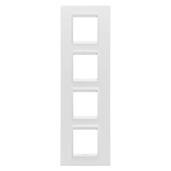 Offre Du Jour Plaque LUX 8 modules verticale en métal blanc satiné compatible ChoruSmart - GEWISS - GW16229XW