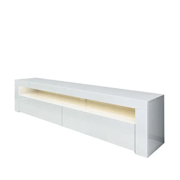 Meuble TV en bois "Bati" - 150 x 36 x 46 cm - Blanc HABITAT ET JARDIN Satisfait Ou Remboursé