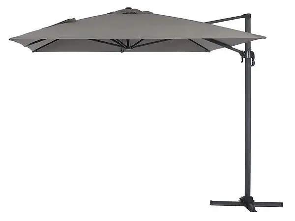 Bon Marché Parasol déporté "Sun 4" - 3 x 4 m - Gris HABITAT ET JARDIN