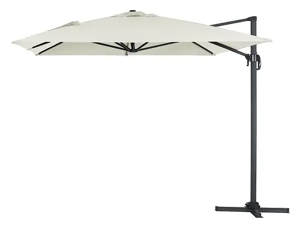 Vente Directe Parasol jardin déporté alu "Sun 4" 3 x 4 m - Ecru HABITAT ET JARDIN