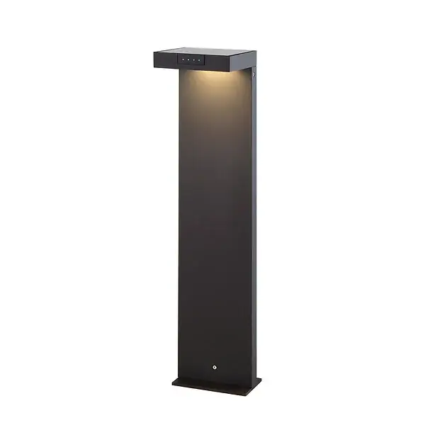 Pas Cher Borne solaire noire en aluminium ALA MAXI H65cm LUMISKY