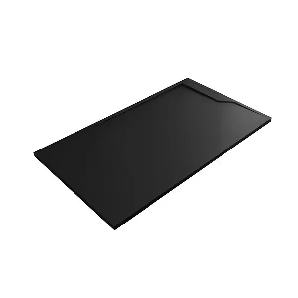 Bon Marché Receveur de douche Riva en résine - Noir - 100x80cm KINDFORD