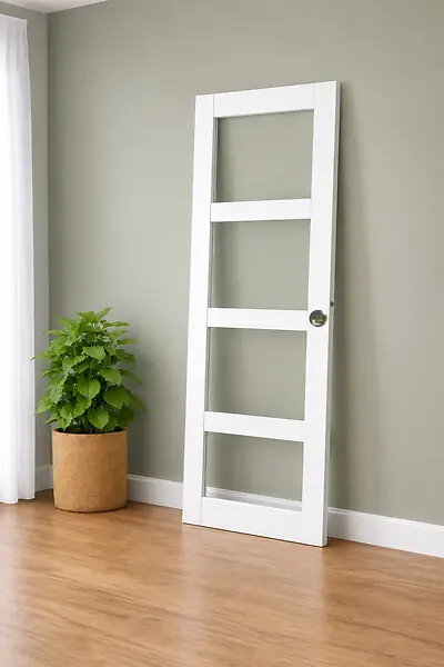 Affaire À Saisir Porte Coulissante Tana blanc Vitree H204 x L63, coquilles, tire doigt GD MENUISERIES