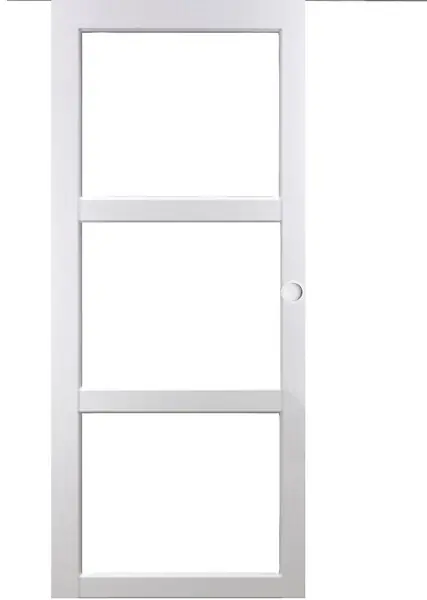 Porte Coulissante Kenya blanc Vitrage transparent H204 x L83 cm, Coquilles blanc GD MENUISERIES Achat Immédiat