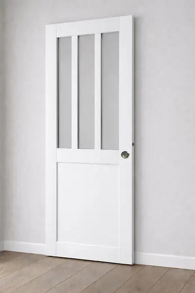 Affaire À Saisir Porte Coulissante Atelier Blanc H204 x L73 cm, coquilles, tire doigt GD MENUISERIES