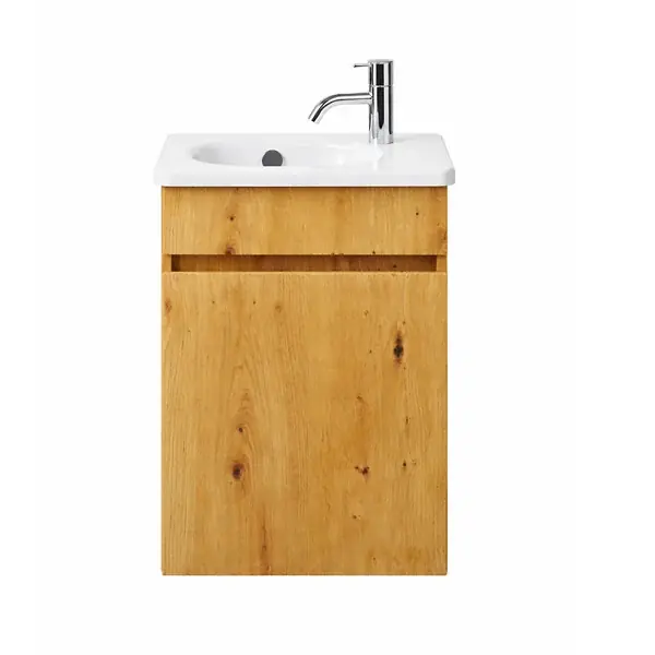 Meuble WC lave-mains Joline chêne BURGBAD Promotion