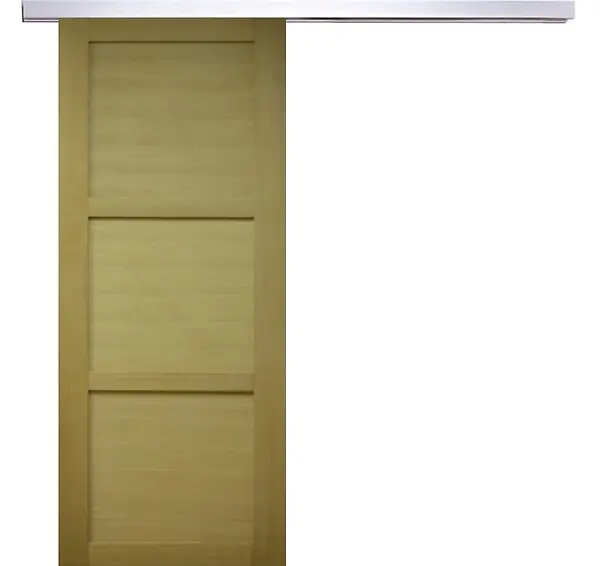 Porte Coulissante bois Ayous 3 Panneaux H204 x L83 cm, Rail Alu GD MENUISERIES Meilleure Vente