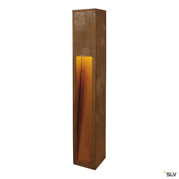 Borne extérieure SLV RUSTY SLOT 80 avec LED intégrée, coloris fonte rouillée - Hauteur 80 cm Prix Cassé