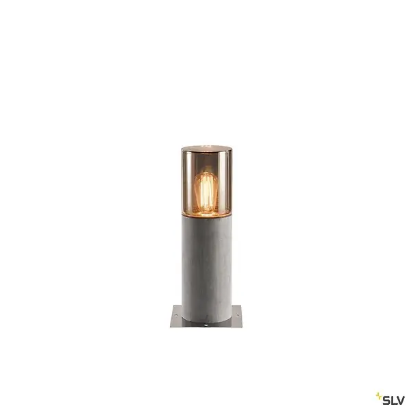 Borne extérieure SLV LISENNE, gris/verre fumé, E27 23W - Hauteur 40 cm Commander Vite